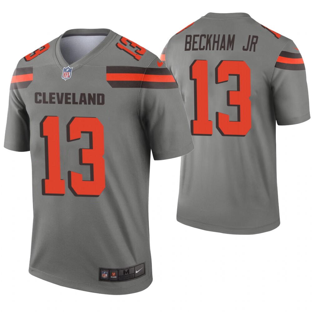 Youth Cleveland Browns #13 Beckham Jr Grey Nike Vapor Untouchable Limited NFL Jersey